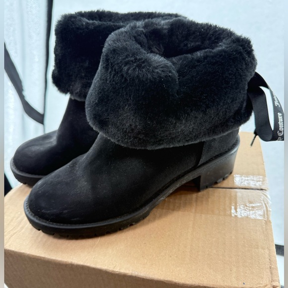 Juicy Couture Bow Tie‎ Boots Black 9M - Picture 3 of 9